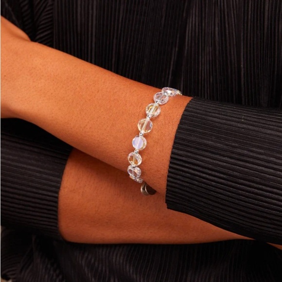 🩶ALEX AND ANI🩶Ice Disco Beaded Bangle in Shiny Silver/NWOT - Picture 6 of 6